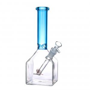 11" Chill Glass Straight Neck Square Body Water Pipe [JLD136]